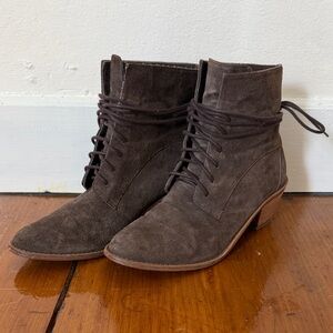 Kelsi Dagger Brown Lace Up Tie Boots